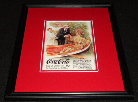 Vintage Coca Cola Delicious Beverage Framed 11x14 Poster Display Official Repro