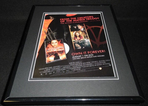 V For Vendetta 2006 Framed 11x14 ORIGINAL Vintage Advertisement Natalie Portman