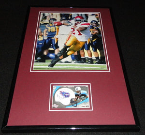 Lendale White Signed Framed Rookie Card & Photo Display UDA USC Titans