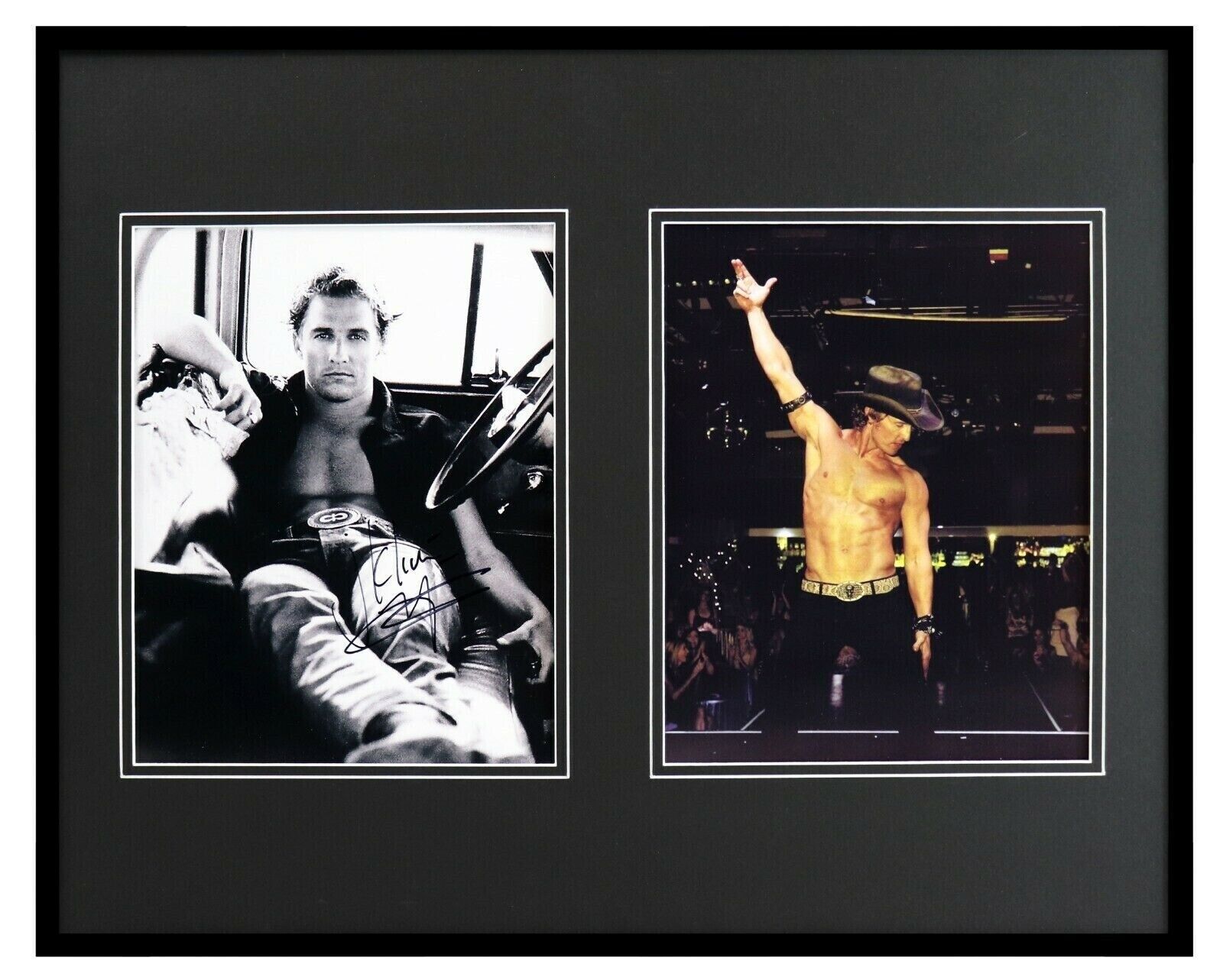 Matthew McConaughey Signed Framed 16x20 Shirtless Photo Set Magic Mike