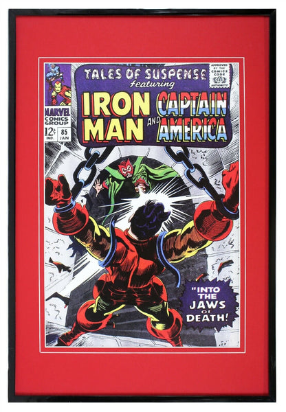 Tales of Suspense #85 Cap Iron Man Framed 12x18 Official Repro Cover Display