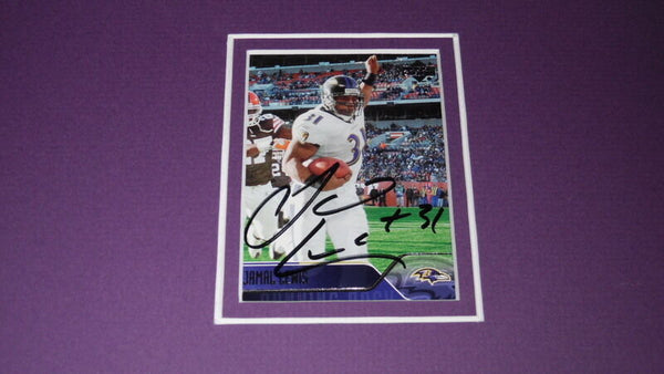 Jamal Lewis Signed Framed 11x17 Photo Display Ravens