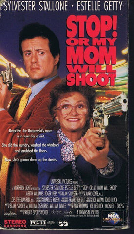 VINTAGE Stop or My Mom Will Shoot VHS Cassette Sylvester Stallone Estelle Getty