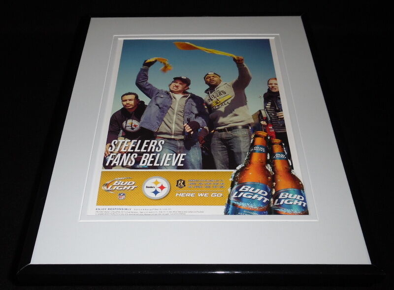 2013 Bud Light / Pittsburgh Steelers 11x14 Framed ORIGINAL Advertisement 