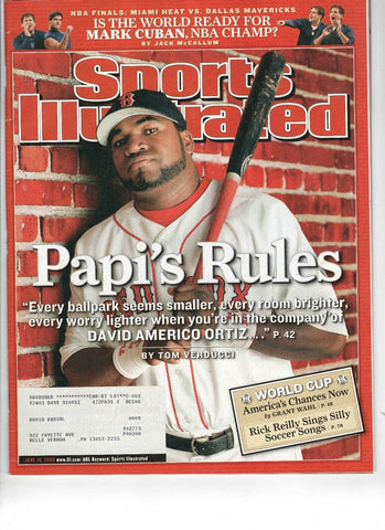 June 19 2006 Sports Illustrated Magazine David Ortiz Mark Cuban