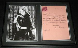 Priscilla Dean Arnold Signed Framed 1981 Letter & Photo Display 12x18 