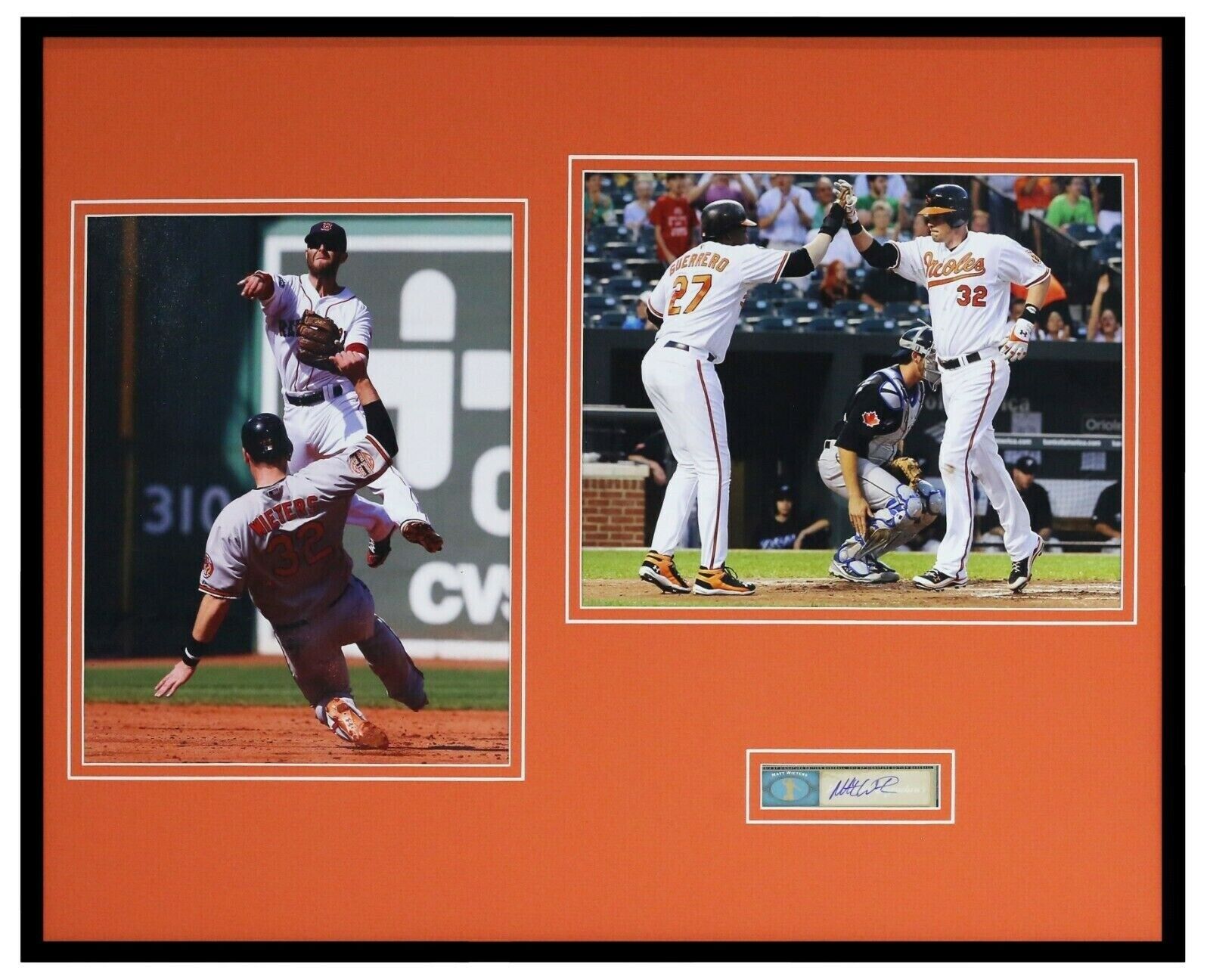 Matt Wieters Signed Framed 16x20 Photo Display UDA Orioles