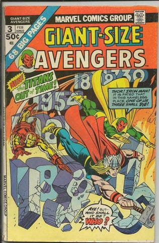 Giant Size Avengers #32 ORIGINAL Vintage 1975 Marvel Comics 1st Clive Reston