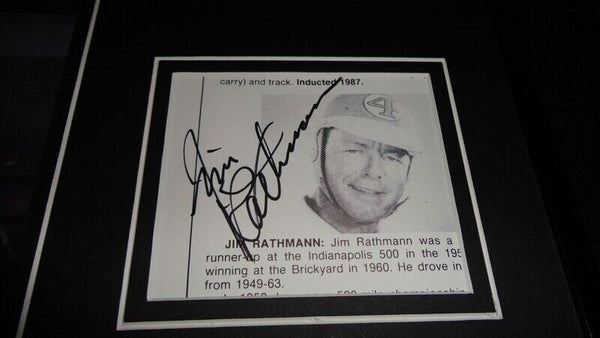 Jim Rathmann Signed Framed 11x17 Photo Display JSA Vanderbilt Cup