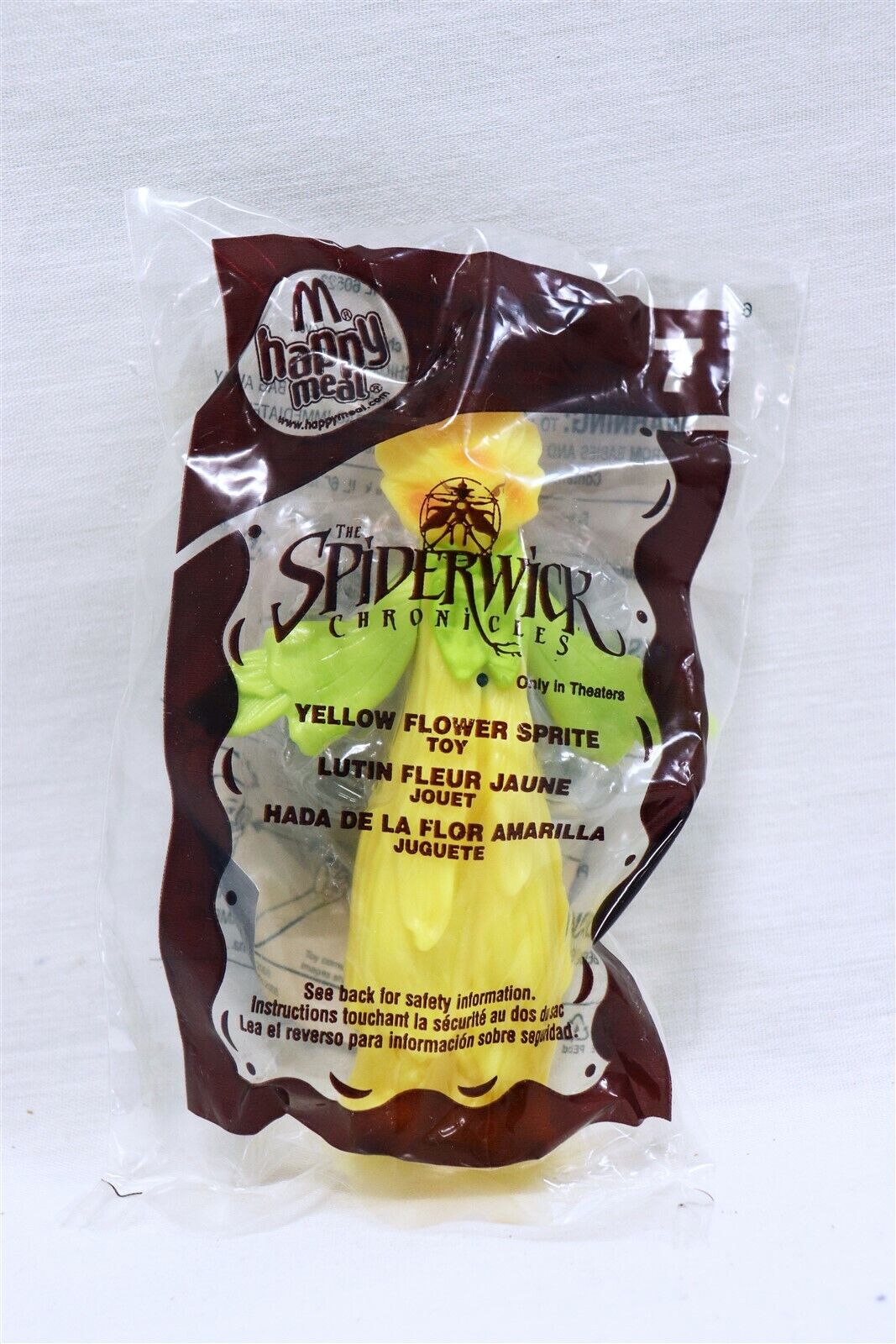 VINTAGE SEALED 2008 McDonald's Spiderwick Chronicles Yellow Flower Sprite