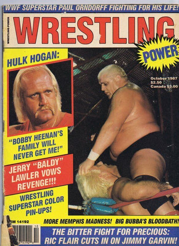 ORIGINAL Vintage October 1987 Wrestling Power Magazine Hulk Hogan Jerry Lawler