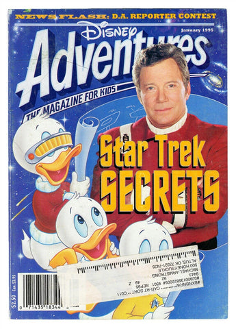 ORIGINAL Vintage Jan 1995 Disney Adventures Magazine William Shatner Star Trek