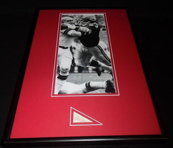 Willie Lanier Signed Framed 12x18 Photo Display JSA Chiefs