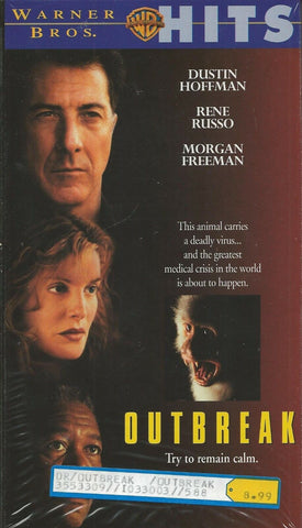 VINTAGE Outbreak VHS Cassette Rene Russo Dustin Hoffman Morgan Freeman