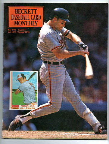 May 1991 Beckett Baseball Magazine #74 Cal Ripken Orioles