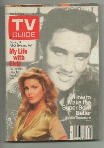 ORIGINAL Vintage January 30, 1988 TV Guide Magazine Priscilla + Elvis Presley