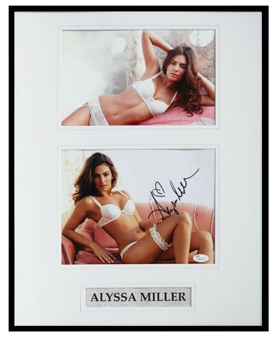 Alyssa Miller Signed Framed 16x20 Lingerie Photo Display JSA 