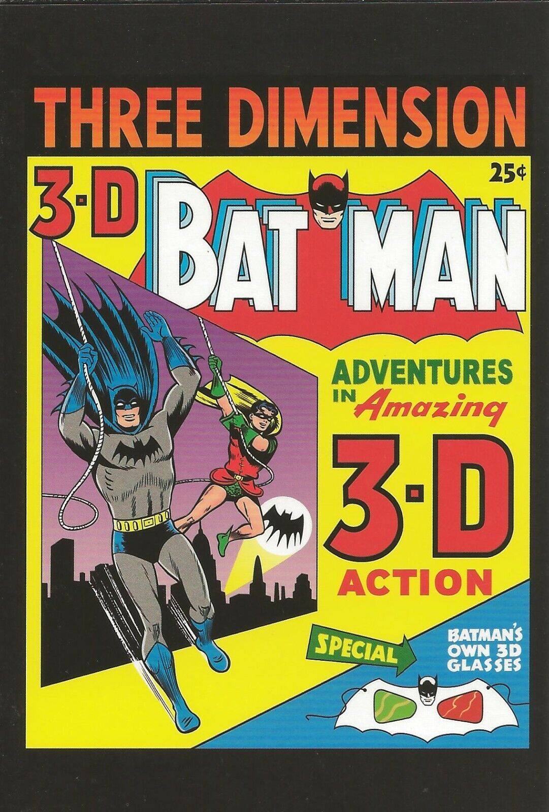 Batman in 3-D (1964) 4x5" Cover Postcard 2010 DC Comics Robin  