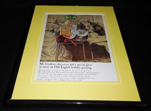 1966 Gordon's Gin Framed 11x14 ORIGINAL Vintage Advertisement