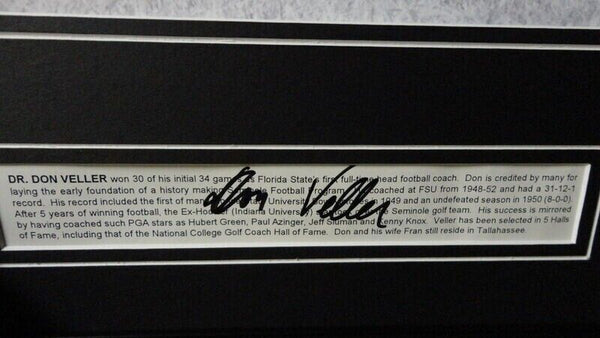 Coach Don Veller Signed Framed 11x14 Photo Display JSA Florida State