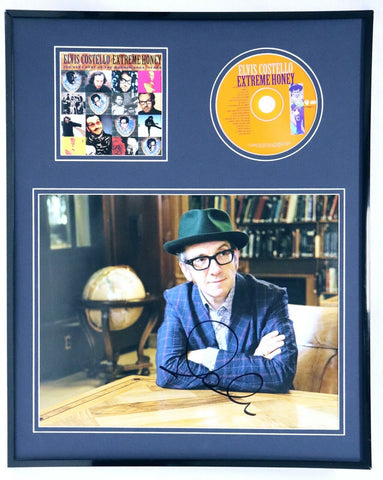 Elvis Costello Signed Framed 16x20 Extreme Honey CD & Photo Display 