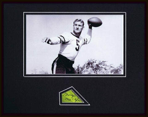 George McAfee Signed Framed 11x14 Photo Display JSA Bears Duke