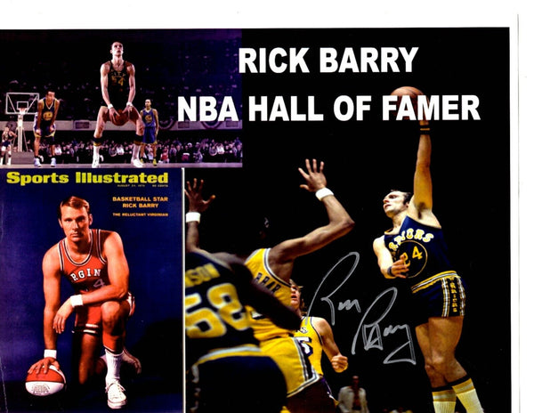 Rick Barry Signed 8x10 Photo Warriors