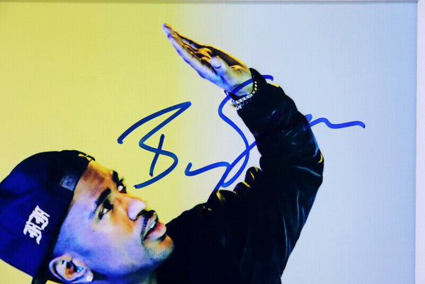 Big Sean Signed Framed 16x20 Photo + Finally Famous CD Set AW