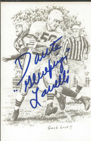 Dante Gluefingers Lavelli Signed Hall of Fame Postcard Browns