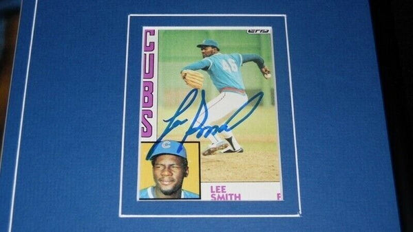 Lee Smith Signed Framed 12x18 Photo Display Cubs