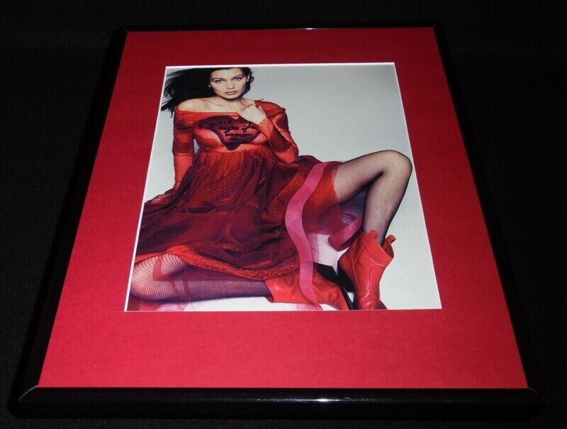 Bella Hadid Fishnets Boots Framed 11x14 Photo Display 