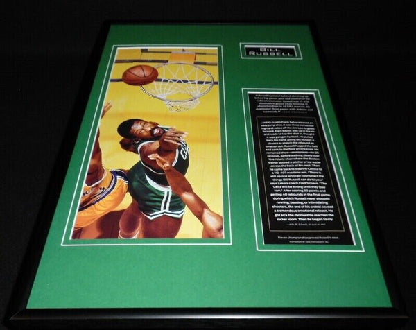 Bill Russell Framed 12x18 Photo Display Celtics