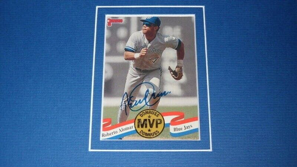 Roberto Alomar Signed Framed 11x17 Photo Display Blue Jays vs Sandy