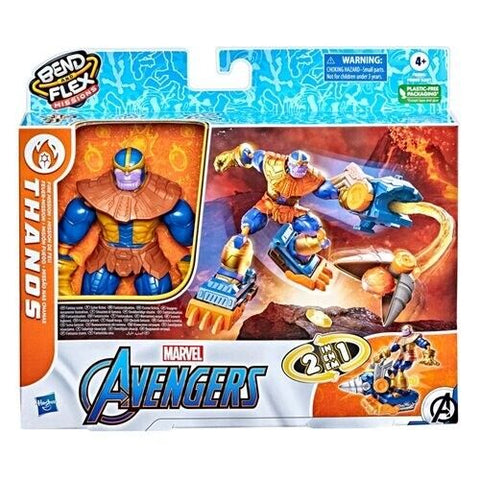 NEW SEALED 2022 Avengers Bend and Flex Mission Fire Mission Thanos Action Figure