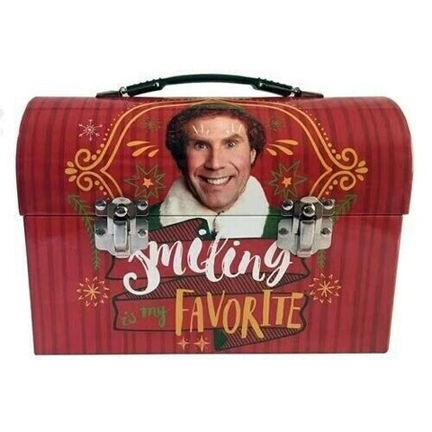 BRAND NEW 20221 Tin Totes Buddy the Elf Smiling is My Favorite Metal Lunch Box 