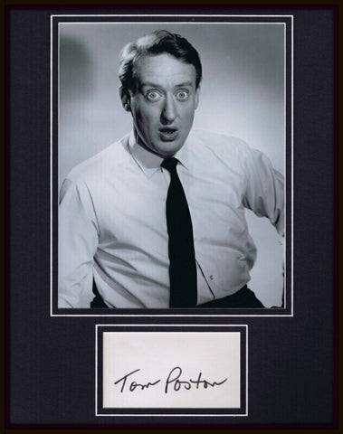 Tom Poston Signed Framed 11x14 Photo Display JSA Newhart