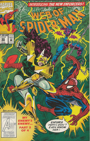 Web of Spider-Man #99 ORIGINAL Vintage 1993 Marvel Comics 1st Nightwatch