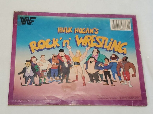 VINTAGE 1986 WWF Hulk Hogan Rock n Wrestling Sticker Book w/ 6 stickers