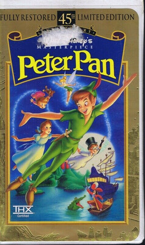 Peter Pan VINTAGE VHS Cassette Disney Masterpiece Clamshell Case