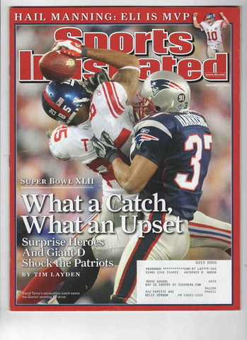 Feb 11 2008 Sports Illustrated Magazine David Tyree Super Bowl Catch Giants