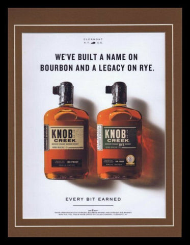 2019 Knob Creek Bourbon Framed 11x14 ORIGINAL Vintage Advertisement 