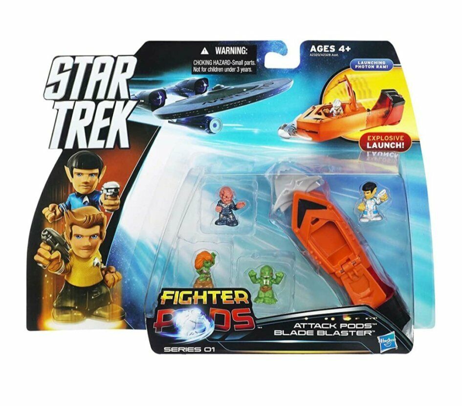 NEW SEALED 2013 Star Trek Fighter Pods Attack Blade Blaster Figure Set