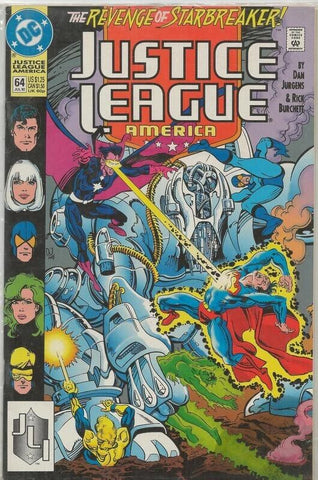 Justice League America #64 ORIGINAL Vintage 1992 DC Comics 