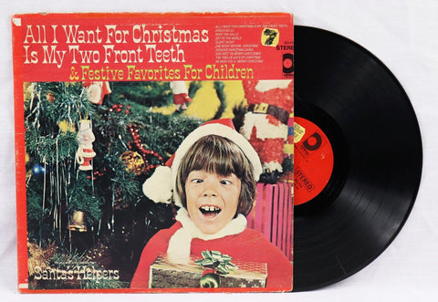 VINTAGE All I Want For Christmas Is My Two Front Teeth LP Vinyl Record Album