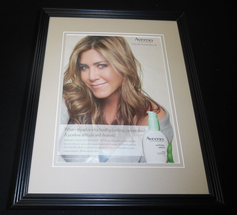 Jennifer Aniston 2015 Aveeno Lotion Framed 11x14 ORIGINAL Advertisement B