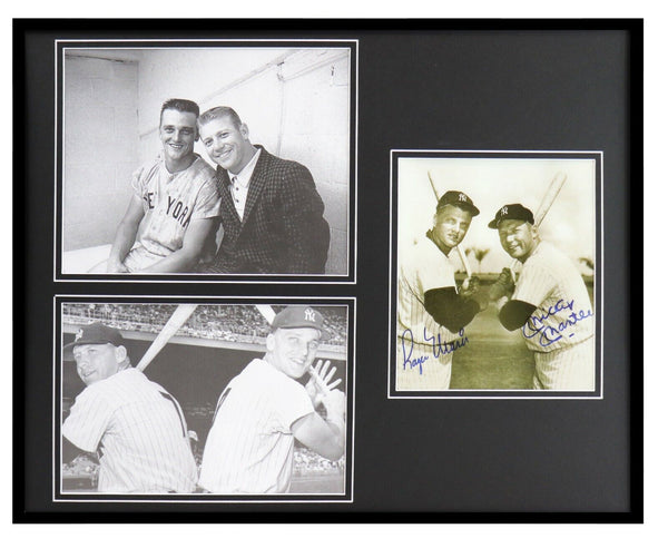 Mickey Mantle + Roger Maris Facsimile Signed Framed 16x20 Yankees Photo Set