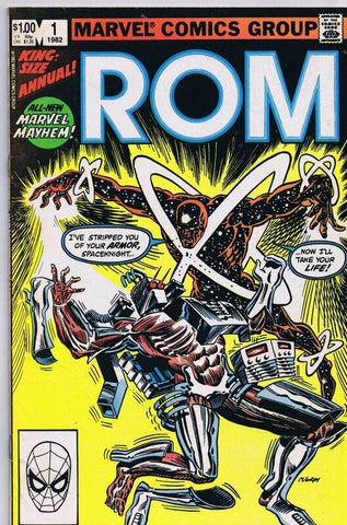 Rom Annual #1 ORIGINAL Vintage 1982 Marvel Comics 