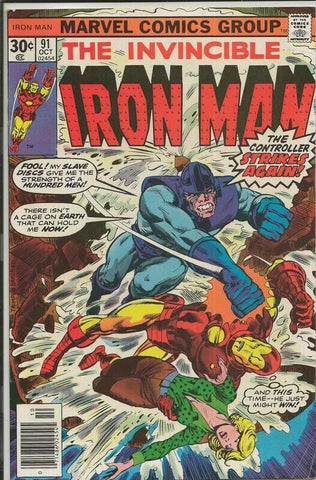 Iron Man #91 ORIGINAL Vintage 1976 Marvel Comics 