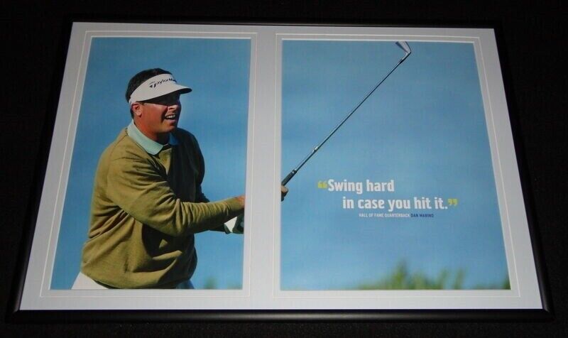 Dan Marino Golfing Framed 12x18 Photo & Quote Display Dolphins