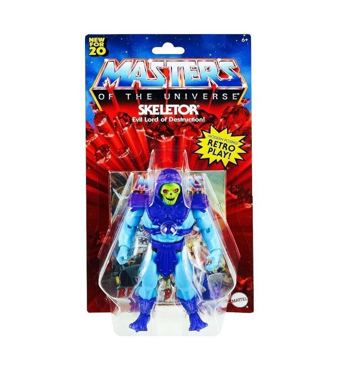 NEW SEALED 2020 Mattel Masters of the Universe Skeletor Retro Action Figure 5.5"